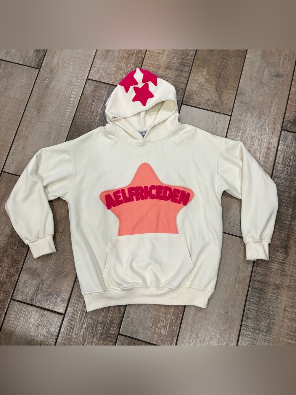 Aelfric Eden Womens Med VIntage Embroidery Star Hoodie Sweatshirt Oversized